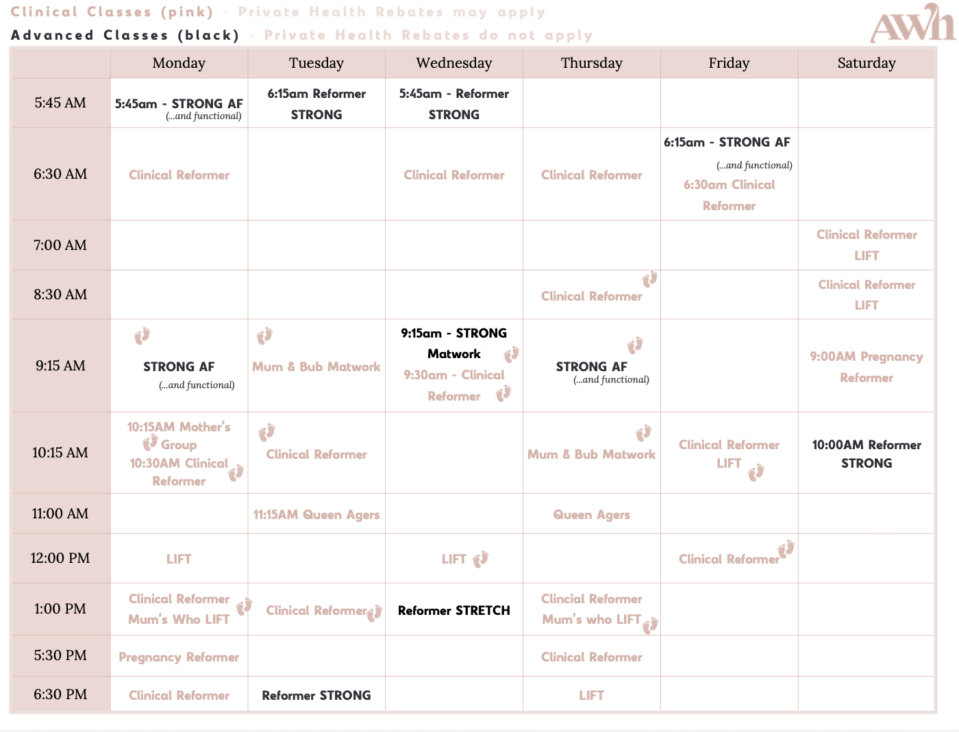Timetable March 2026